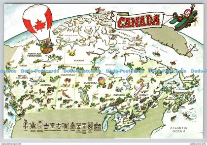 D317124 Maps. Canada. The Postcard Factory. Markham. Ontario. PM Canada. 2000