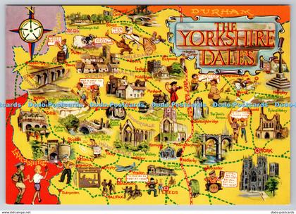 D330937 The Yorkshire Dales. Map. Bamforth. Holmfirth. Yorkshire
