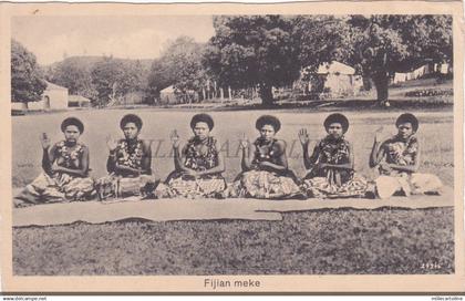 FIJI - Fijian meke, Postcard 1936