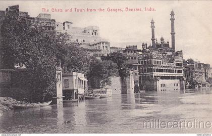 * INDIA - Benares - The Ghats and Town from the Ganges