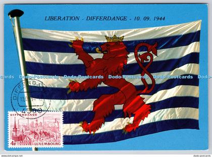 L353060 Liberation Differdange Drapeau au Lion Luxembourgeois Messageries du Liv