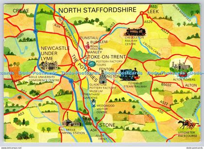 L365460 North Staffordshire Map Judges C 15426