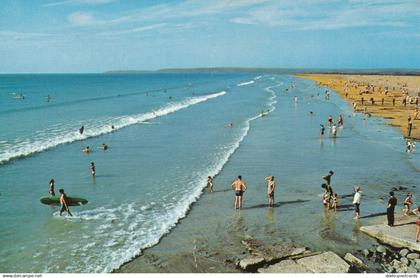 PC50789 Surfing and Bathing Beach. Westward Hoi. Devon. Jarrold. Cotman Color. 1