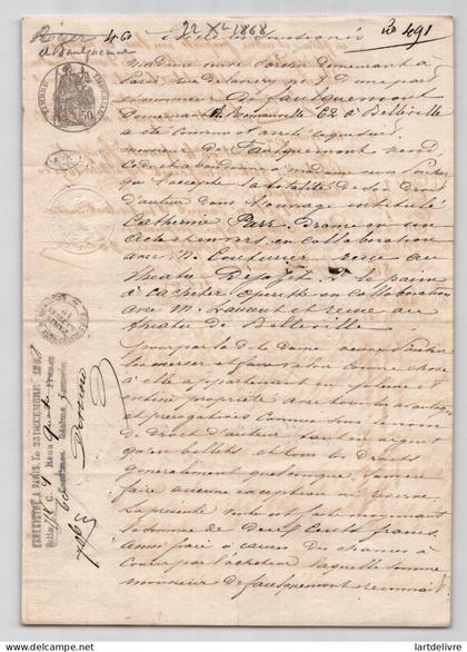 Pouvoir manuscrit signé Paul de Faulquemont – Collection 24 auteurs & musiciens
