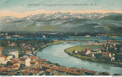 R009315 Grenoble. Panorama de la Tronche et la Chaine des Alpes. E. R. No 119