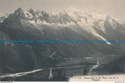 R013294 Chamonix et les Praz vus de la Flegere. Jullien Freres. No 7715