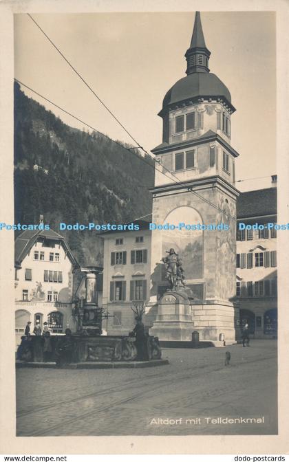 R016128 Altdorf mit Telldenkmal Gebr Von Matt