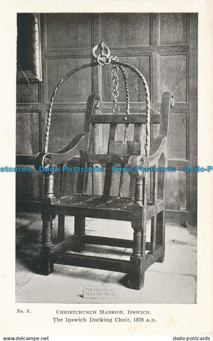 R022634 Christchurch Mansion. Ipswich. The Ipswich Ducking Chair 1579