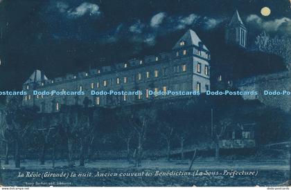 R038600 La Reole la Nuit Ancien Couvent des Benedictins 1913 B Hopkins