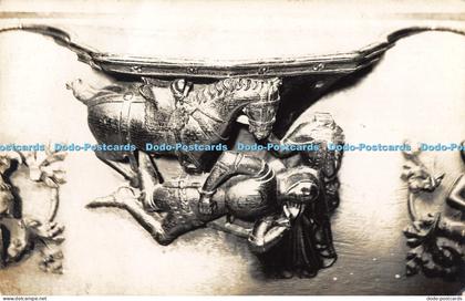 R040516 Old Postcard Wooden Wall Statues