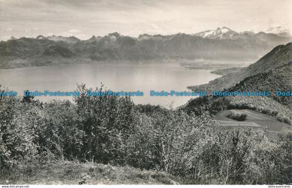 R052987 Thollon. Vue Sur le Lac Leman a Droite la Baie de Saint Oingolph au Fond
