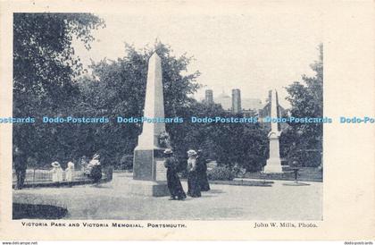 R215394 Victoria Park and Victoria Memorial Portsmouth John W Mills 1905