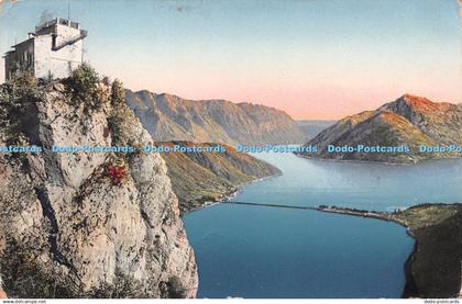 R218302 Lago de Lugano Ponte di Melide dal Monte S Salvatore Paul Bender 1911