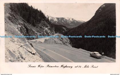 R231958 Scenic Hope Princeton Higway at 24 Mile Point Post Card 1953