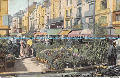 R369926 18 Dieppe Le Marche aux fleurs place Nationale Aqua Photo Paris