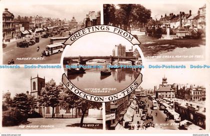 R386834 Greetings From Stockton On Tees 221839 J V Valentine and Sons RP