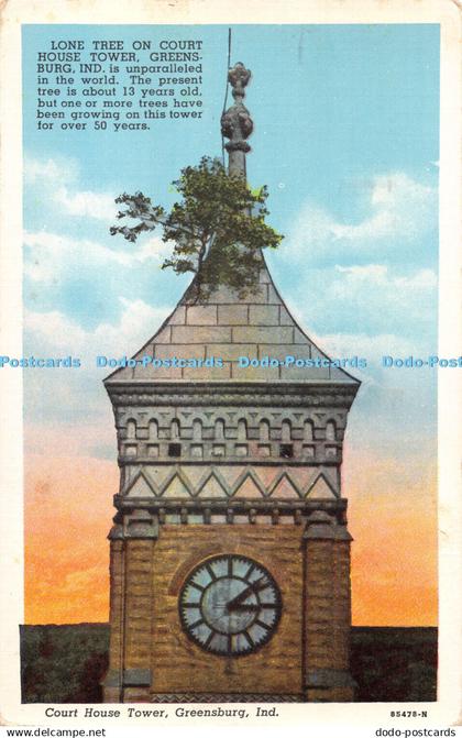 R418997 Lone Tree on Court House Tower Greensburg Ind Court House Tower Greensbu