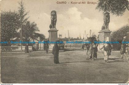 R632178 Cairo. Kasr el Nil Bridge. The Cairo Post Card Trust. Serie. 597