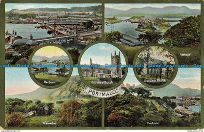 R632602 Portmadoc. Harbour. Jackson. Jay Em Jay Gy. Series. Multi View