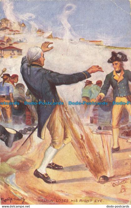 R634593 Nelson Loses His Right Eye. Eventful Nelson Incidents. Tuck. Oilette. 91