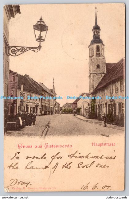 R741767 Hauptstrasse Gruss aus Elsterwerda H Runge