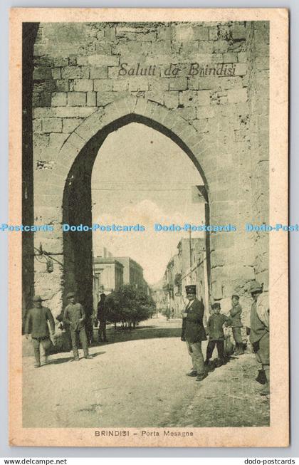 R766334 Brindisi Porta Mesagne Saluti da Brindisi IPA CT V Censura