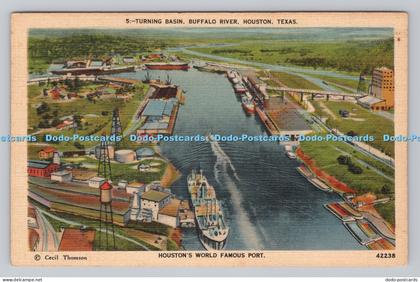 R808066 Texas. Houston. Turning Basin. Buffalo River. Houston World Famous Port.