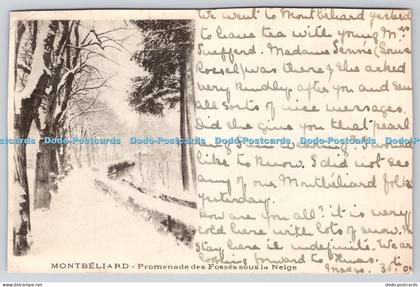 R820947 Montbeliard Promenade des Fosses Sous la Neige