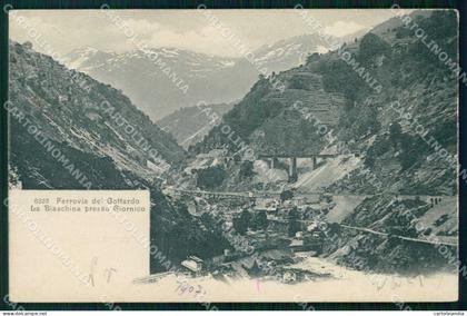 Svizzera Canton Ticino Giornico Ferrovia del Gottardo Biaschina cartolina RB8388