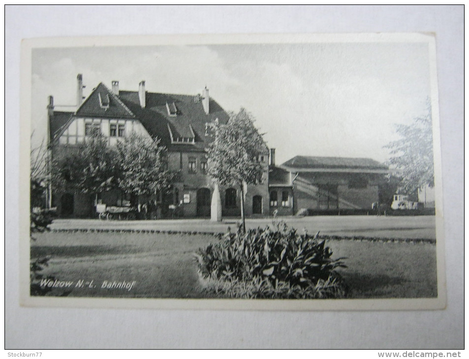 WELZOW , Bahnhof         ,Schöne Karte  um 1935