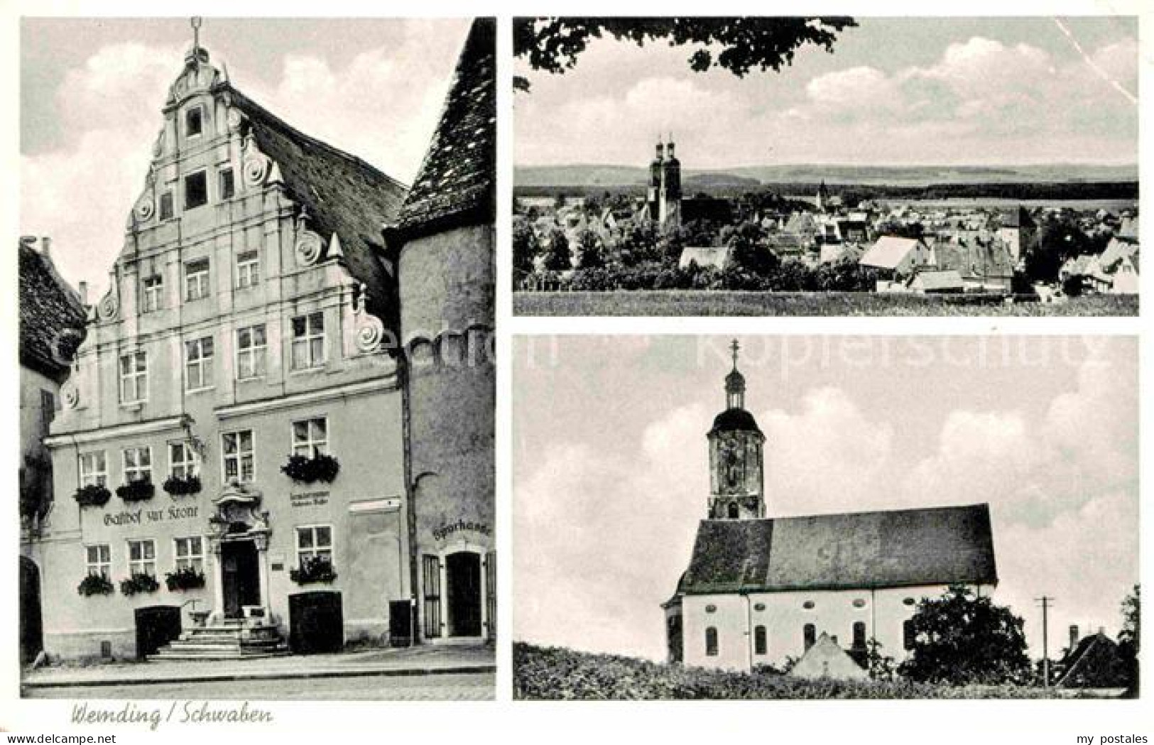 Wemding Gasthaus Krone Kirche