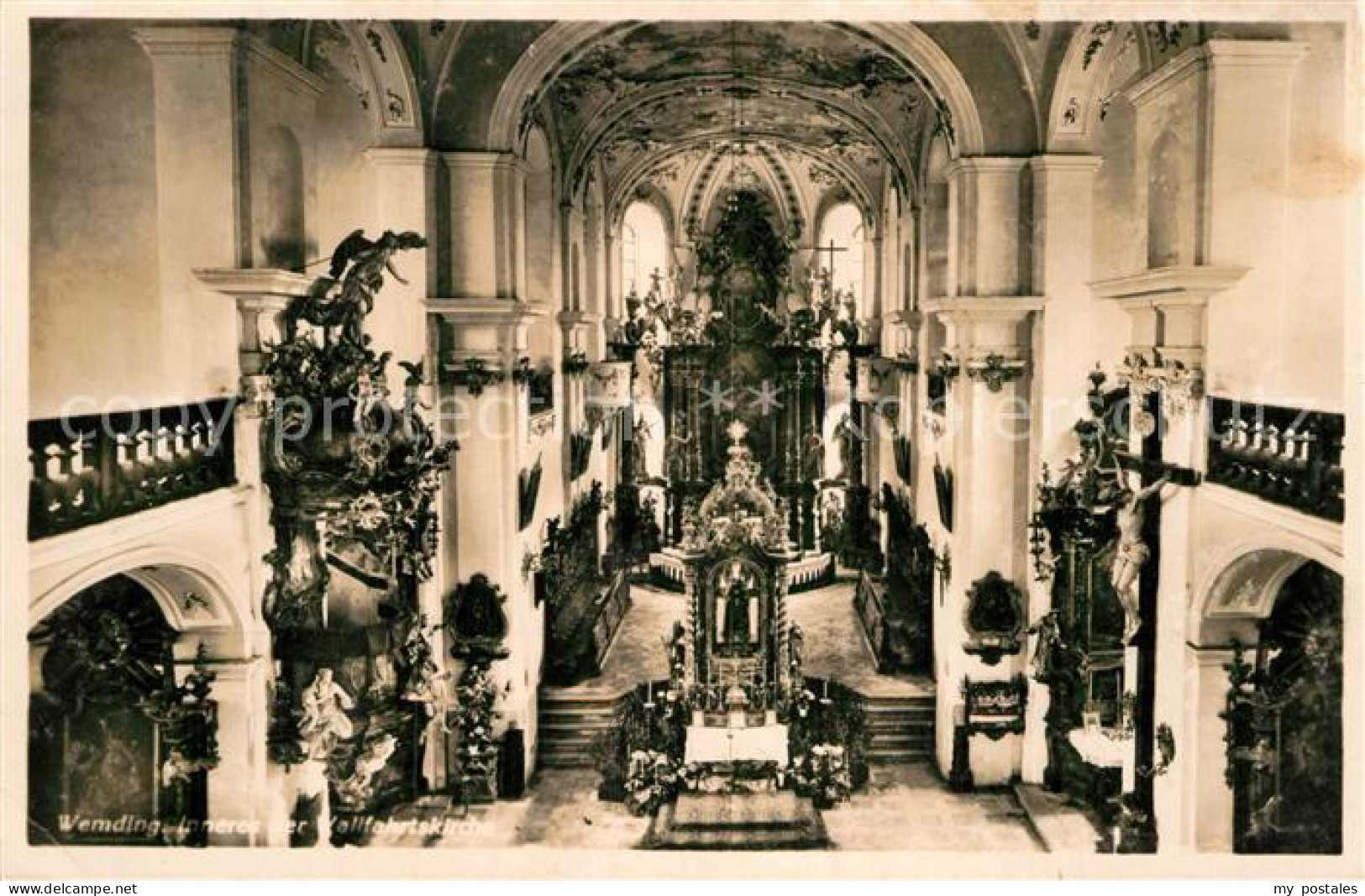 Wemding Inneres der Wallfahrtskirche