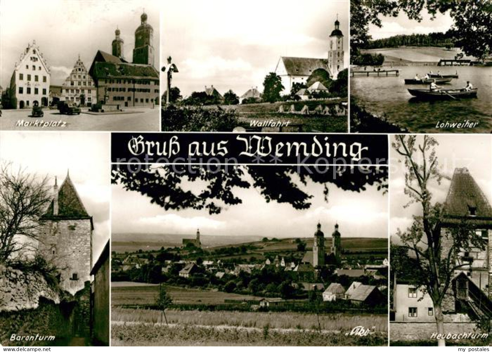 Wemding Marktplatz Wallfahrtskirche Lohweiler Baronturm Heubachturm