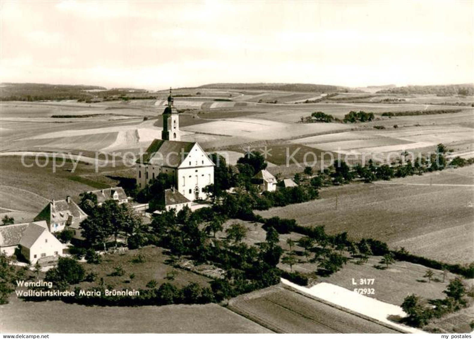 Wemding Wallfahrtskirche Maria Bruennlein Fliegeraufnahme