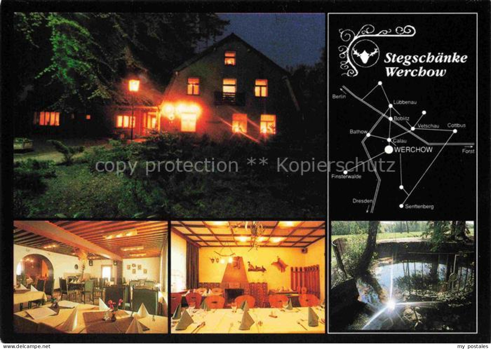 Werchow Calau Speiserestaurant Stegschaenke Werchow Gastraeume Park