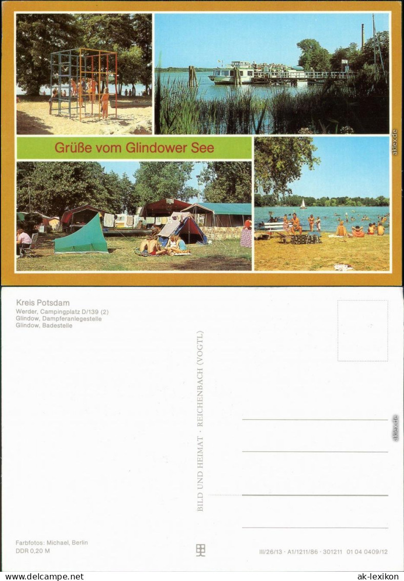 Werder (Havel) Werder - Campingplatz D/139, Glindow - Dampferanlegestelle 1986