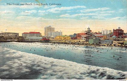 A679 US 1934 Pike Front and Beach Long Beach California postcard