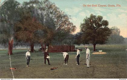 A971 US On the Golf Course Ocala Florida vintage postcard