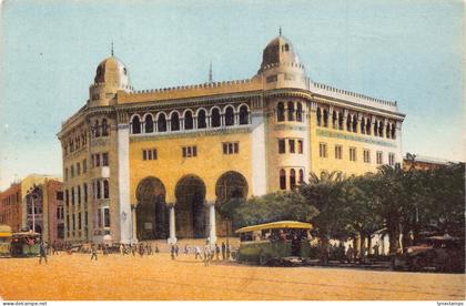 Algeria Algiers Post Office Tram vintage postcard