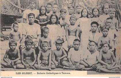 B86522 gilbert island enfants catholiques a tarawa child kiribati oceania