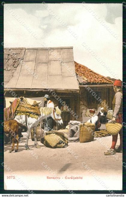 Bosnia Erzegovina Bosna Hercegovina Sarajevo Costumi SCOLLATA cartolina RT6674