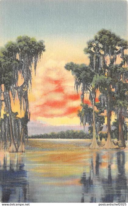 br104607 sunset on a southern lake asheville usa