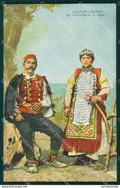 Croazia Dalmazia Costumi cartolina MT1459
