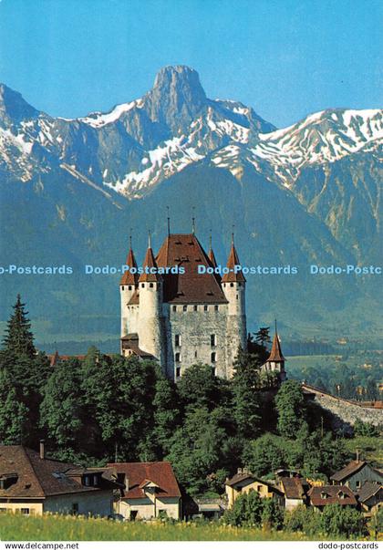 D032296 Thun. Thoune. Schloss mit Stockhorn. E. Gyger