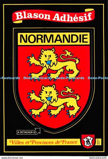 D127514 Blason Adhesif Normandie Villes et Provinces de France Kroma