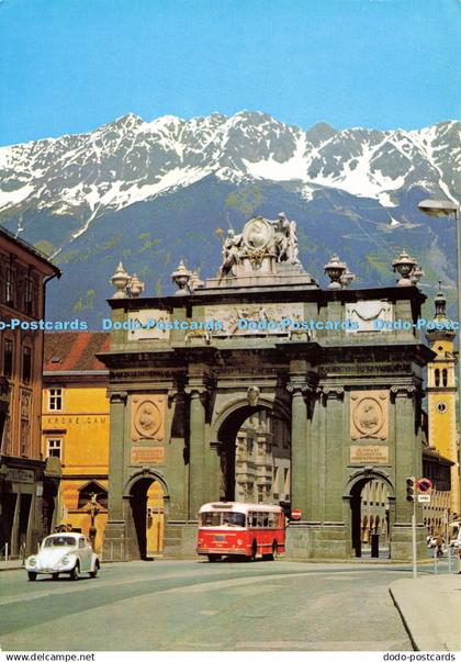D193056 Innsbruck Triumphforte gegen Nordkette Kaufhaus Treichl Hobart