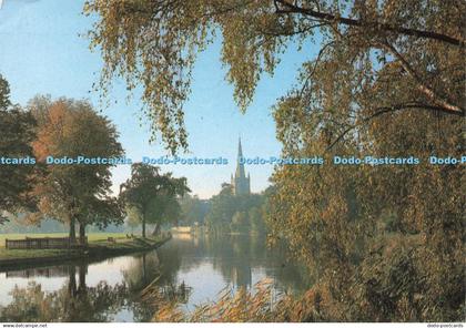 D222486 Stratford Upon Avon River Avon and Holy Trinity Church Vistacolour Peter