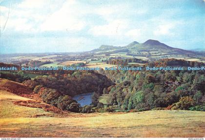 D248507 Roxburghshire The Tweed at Bemersyde Looking Towards the Eildon Hills J