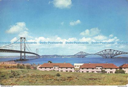 D255147 West Lothian The Forth Bridges From South Queensferry J Arthur Dixon