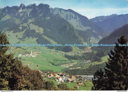 D284115 Cresuz Charmey et les Dents Vertes Canton de Fribourg Route du Jaunpass